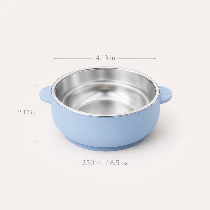 Kleine Öhrchen Edelstahl-Schüssel mit Saugnapf