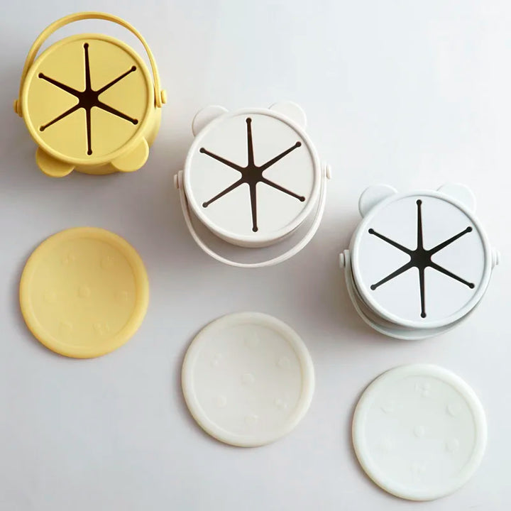Pinzettengriff Silikon-Snack-Becher mit Deckel