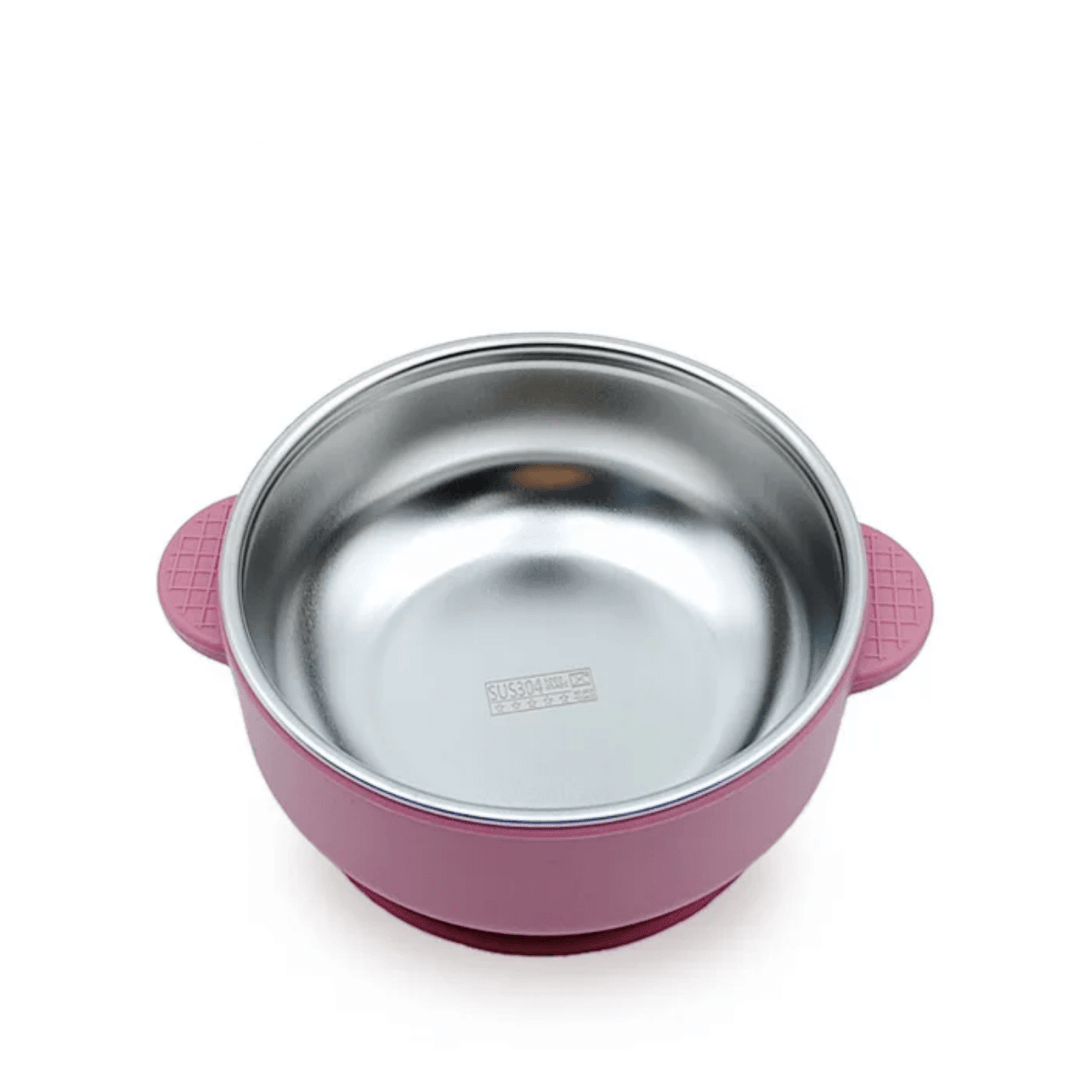 Kleine Öhrchen Edelstahl-Schüssel mit Saugnapf