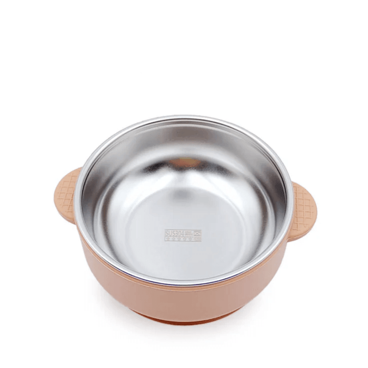 Kleine Öhrchen Edelstahl-Schüssel mit Saugnapf