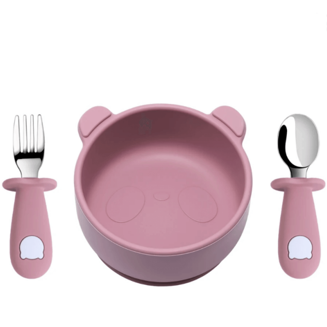 Kleiner Panda Silikon-Schüssel mit Saugnapf, 3-teilig