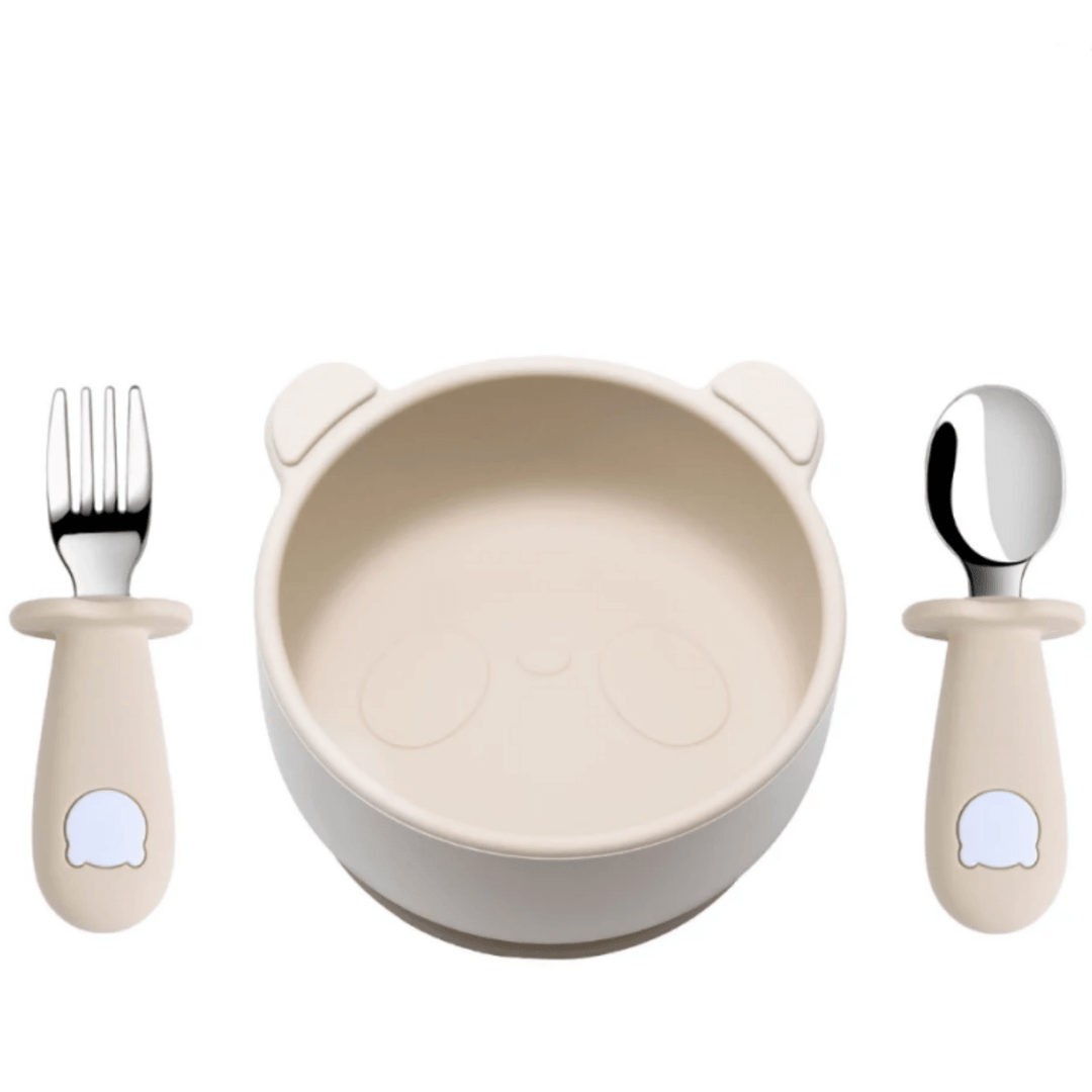 Kleiner Panda Silikon-Schüssel mit Saugnapf, 3-teilig