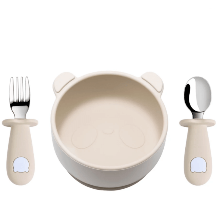 Kleiner Panda Silikon-Schüssel mit Saugnapf, 3-teilig