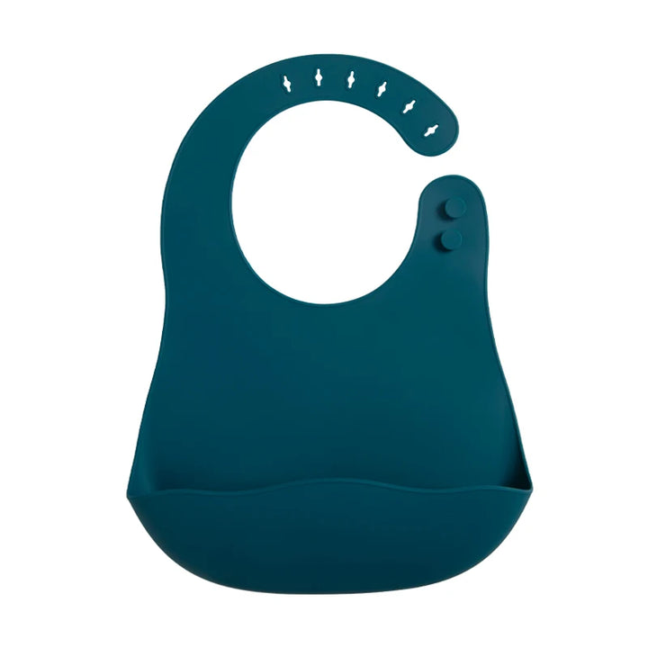 Einfarbig Silikon-Lätzchen – Sanftes Blau