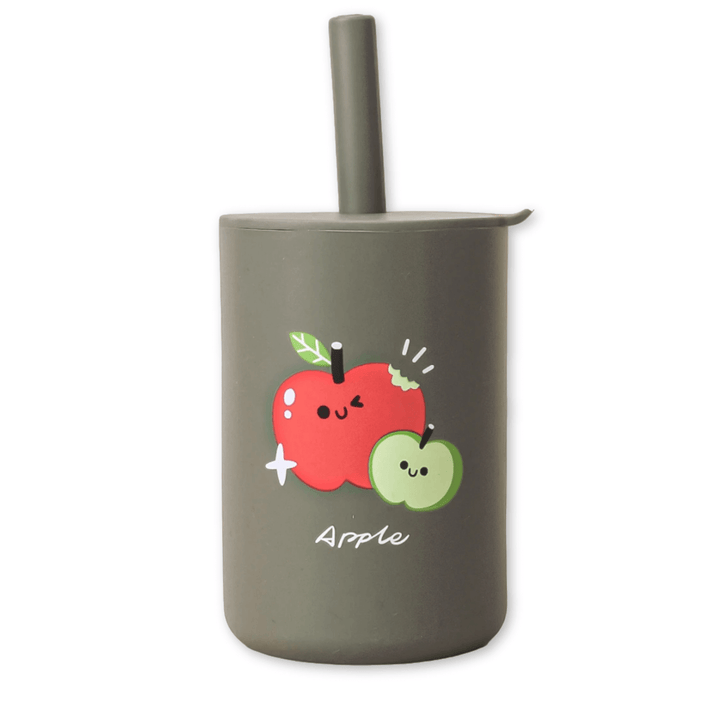 Frucht-Vitamin Silikon-Trinklernbecher mit Strohhalm